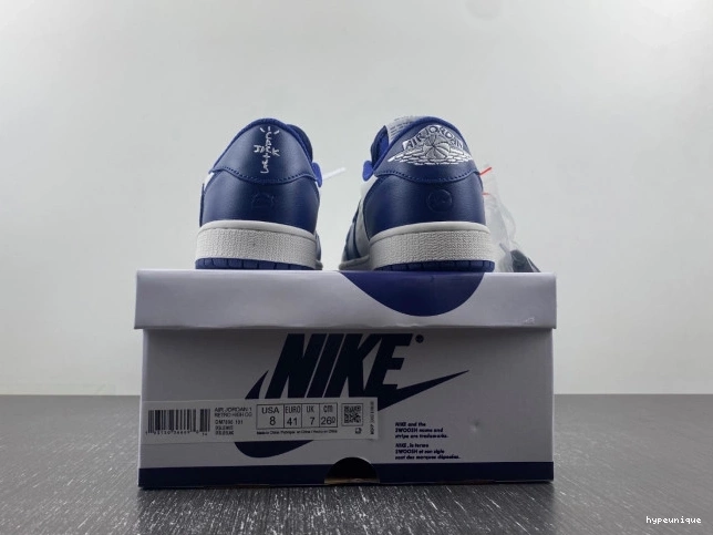 HYPE AIR JORDAN OFF-WHITE CUSTOM TRAVIS SCOTT 1 X DM7890-101 X 0704